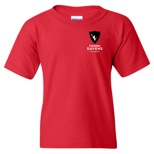 Gildan Youth Football Printed T-Shirt Thumbnail
