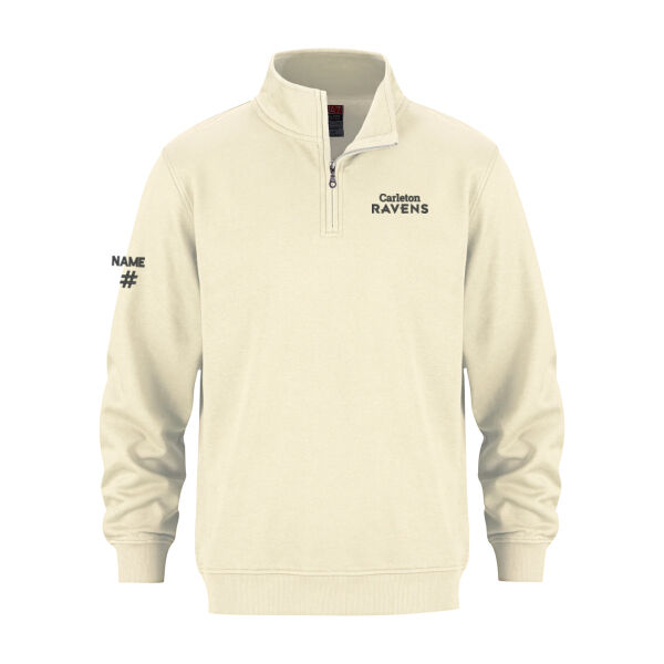 Flux  Unisex Ravens Wordmark Printed Quarter Zip Thumbnail